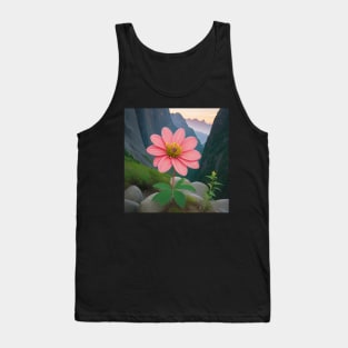 Pink flower blooming happily in spring Tank Top